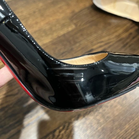Christian Louboutin Black Patent Leather Piagalle 38 - Picture 4 of 8